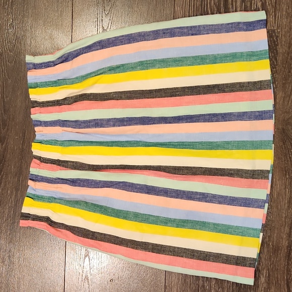 ❤️ NWT! J CREW RAINBOW STRIPE LINEN COTTON SIDEWALK SKIRT, 10 (30) - Picture 6 of 7